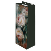 Witte Rozen Wijn Cadeautas (Voorkant Gekanteld)