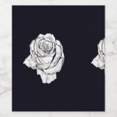 Witte rozen wijn etiket (Enkel label)