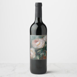 Witte Rozen Wijn Etiket