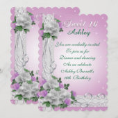 Witte rozen witte rozen, gezoet 16 kaart (Voorkant / Achterkant)