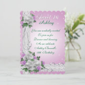 Witte rozen witte rozen, gezoet 16 kaart (Staand voorkant)