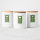 Witte rozen witte rozen met Logo Voedselcontainer Etiket (Flessen)