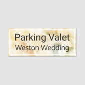 Witte rozen witte rozen met parkeren naamplaatje (Voorkant)