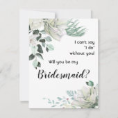 Witte rozen zijn mijn bruidsvoorstel notitiekaartje (Voorkant)