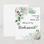 Witte rozen zijn mijn bruidsvoorstel notitiekaartje (Voorkant / Achterkant)