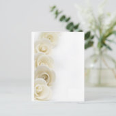 witte rozenachtergrond briefkaart (Staand voorkant)
