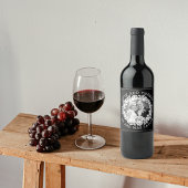 Witte rozenbaard Dank u, mijnheer & mevrouw, voor  Wijn Etiket