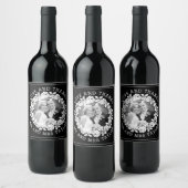 Witte rozenbaard Dank u, mijnheer & mevrouw, voor  Wijn Etiket (Flessen)