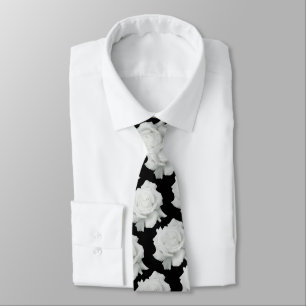 Witte Rozenblaadjes Necktie Stropdas