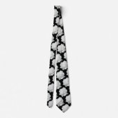 Witte Rozenblaadjes Necktie Stropdas (Achterkant)