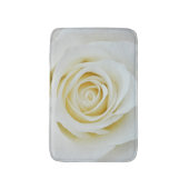 Witte rozenbloem Bath mat (Voorkant Verticaal)