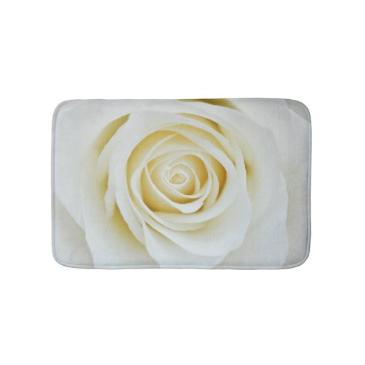 Witte rozenbloem Bath mat (Voorkant)