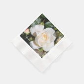  witte rozenbloem. bloemfotokunst. servetten (Hoek)