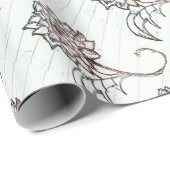 witte rozenbloem cadeaupapier (Rol Hoek)