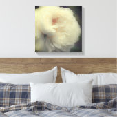Witte rozenbloem canvas afdruk (Insitu (Slaapkamer))