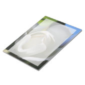 Witte rozenbloem. Florale fotografie Notitieblok (Schuin)