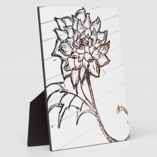 witte rozenbloem fotoplaat (Zijkant)