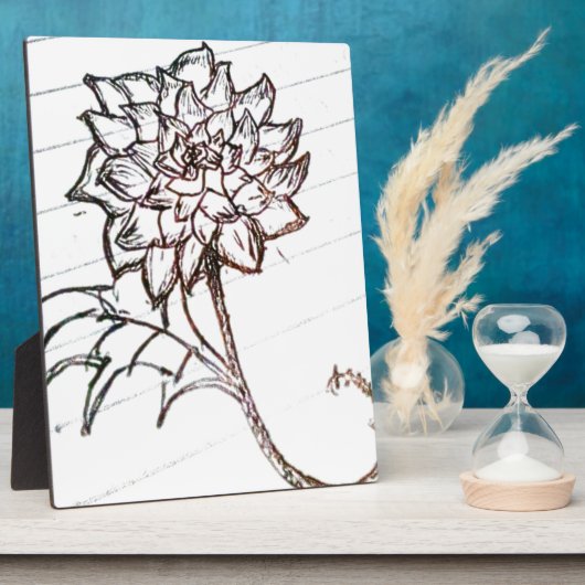 witte rozenbloem fotoplaat (Zijkant)