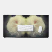 Witte rozenbloem in bloei Abstract Bureaumat (Keyboard & Muis)