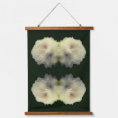 Witte rozenbloem in volle bloei Abstract Hangend Wandkleed (Voorkant)