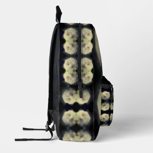 Witte rozenbloem in volle bloei gepersonaliseerd bedrukte rugzak (Links)