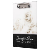 Witte rozenbloem klembord (Links)