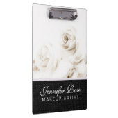 Witte rozenbloem klembord (Rechts)