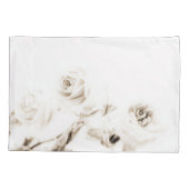 witte rozenbloem kussensloop (Achterkant)