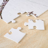 witte rozenbloem legpuzzel (Zijkant)