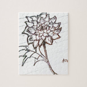 witte rozenbloem legpuzzel