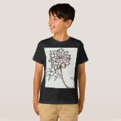 witte rozenbloem t-shirt (Voorkant volledig)
