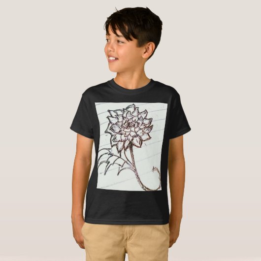 witte rozenbloem t-shirt (Voorkant volledig)
