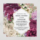 Witte rozenbloem van Bourgogne  lijst Kaart (Voorkant / Achterkant)