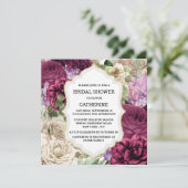 Witte rozenbloem van Bourgogne  lijst Kaart (Staand voorkant)