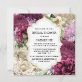 Witte rozenbloem van Bourgogne  lijst Kaart (Voorkant)