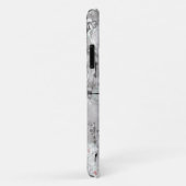 Witte rozenbloem winterbloemgrijs Case-Mate iPhone case (Achterkant/rechts)