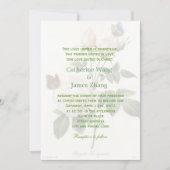 witte rozenbloemen Christelijke bruiloft Kaart (Voorkant)