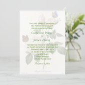 witte rozenbloemen Christelijke bruiloft Kaart (Staand voorkant)