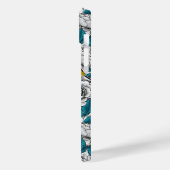 Witte rozenbloemen en goudvinken Case-Mate iPhone case (Achterkant / Links)