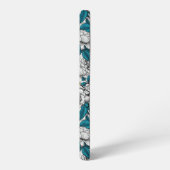 Witte rozenbloemen en goudvinken samsung galaxy hoesje (Linkerkant)