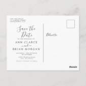 Witte rozenbloemen florale eucalyptus Sla de datum Briefkaart (Achterkant)