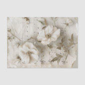 Witte rozenbloemen  muziekblad ephemera tissuepapier (Voorkant)