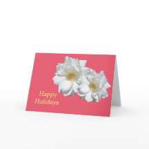 Witte rozenbloemen prettige feestdagen