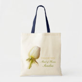 Witte rozenbruine bruidbruine bruidsmeisje met ere tote bag (Voorkant)