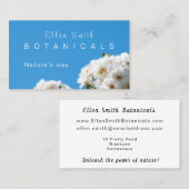 Witte rozenflora US visitekaartje (Voorkant / Achterkant)