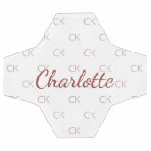 Witte rozengoudmonogram initiaal naam voetbal (Enkel)