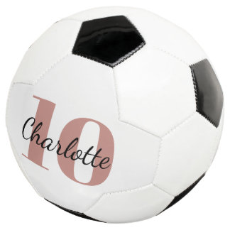 Witte rozengoudmonogram initiaal voetbal