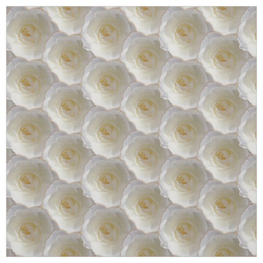 Witte rozenkatoenen of poly roos stof (Swatch)
