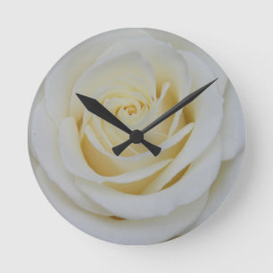 Witte rozenklok ronde klok
