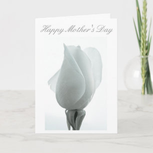 Witte rozenknop ... Moederdag kaart